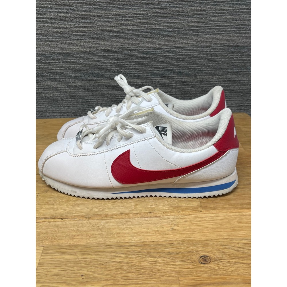 Nike Cortez Forrest Gump Running Boys 7Y / Wm 8.5 White Red 904764-103 Sneakers